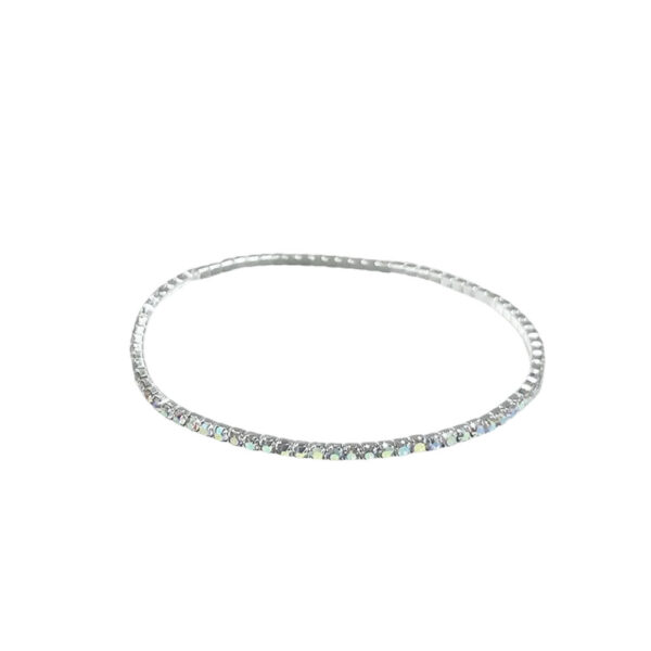 Βραχιόλι Ελαστικό Ριβιέρα Ασημί 12τμχ - Riviera Elastic Bracelet Silver 12pcs