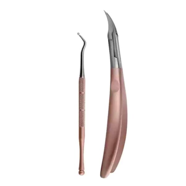 Επαγγελματικός Κόφτης Pedicure  rose gold και ονυχοείσφρυσης με Εργαλείο ονυχοκρύπτωσης σετ 2 τεμ.