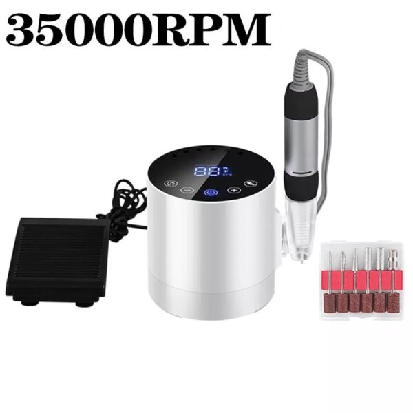 Επαγγελματικός τροχός Νυχιών 35000rpm με Οθόνη HD LCD  Μοντέλο BQ-213 Λευκό