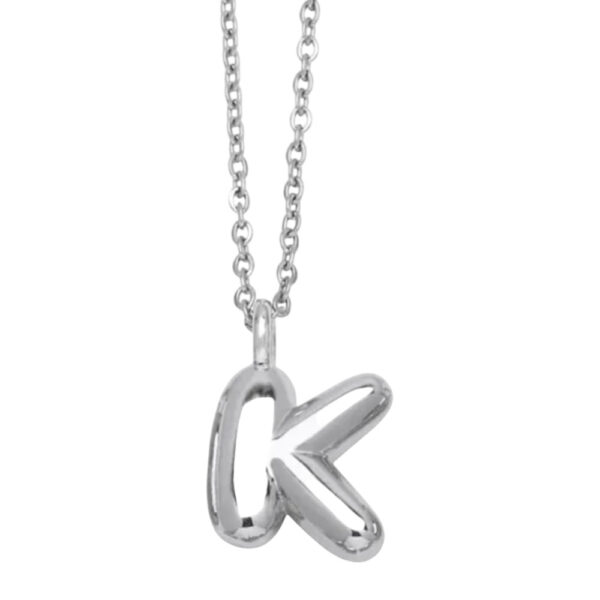 Γυναικείο Ατσάλινο Κολιέ Μονόγραμμα K - Women&apos;s Steel Necklace Monogram K - ΑΣΙΜΗ