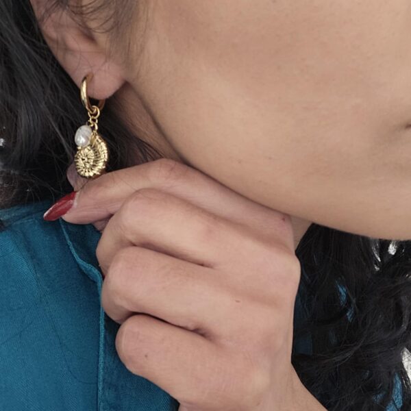 Γυναικεία Ατσάλινα Σκουλαρίκια Κρίκοι - Women&apos;s Steel Hoop Earrings - ΧΡΥΣΟ