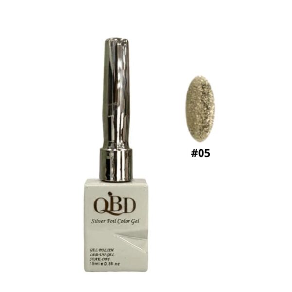QBD Ημιμόνιμο Βερνίκι Silver Foil Color Gel Ν.05 Uv&led 15ml