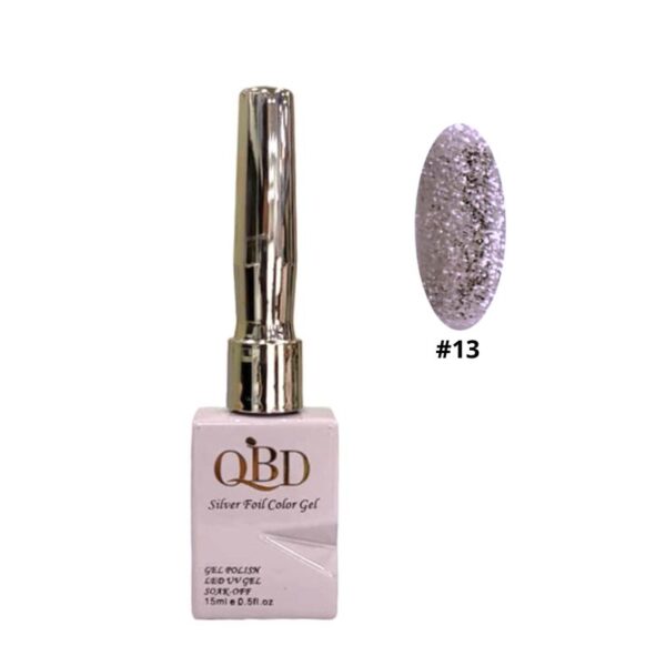 QBD Ημιμόνιμο Βερνίκι Silver Foil Color Gel Ν.13 Uv&led 15ml