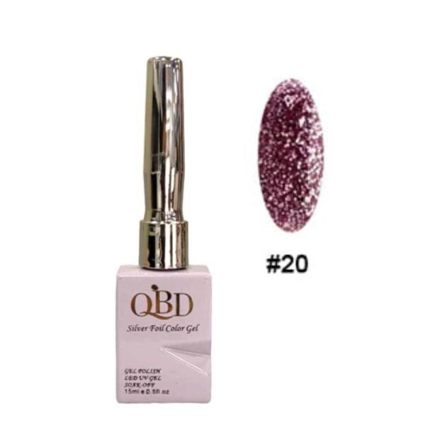 QBD Ημιμόνιμο Βερνίκι Silver Foil Color Gel Ν.20 Uv&led 15ml